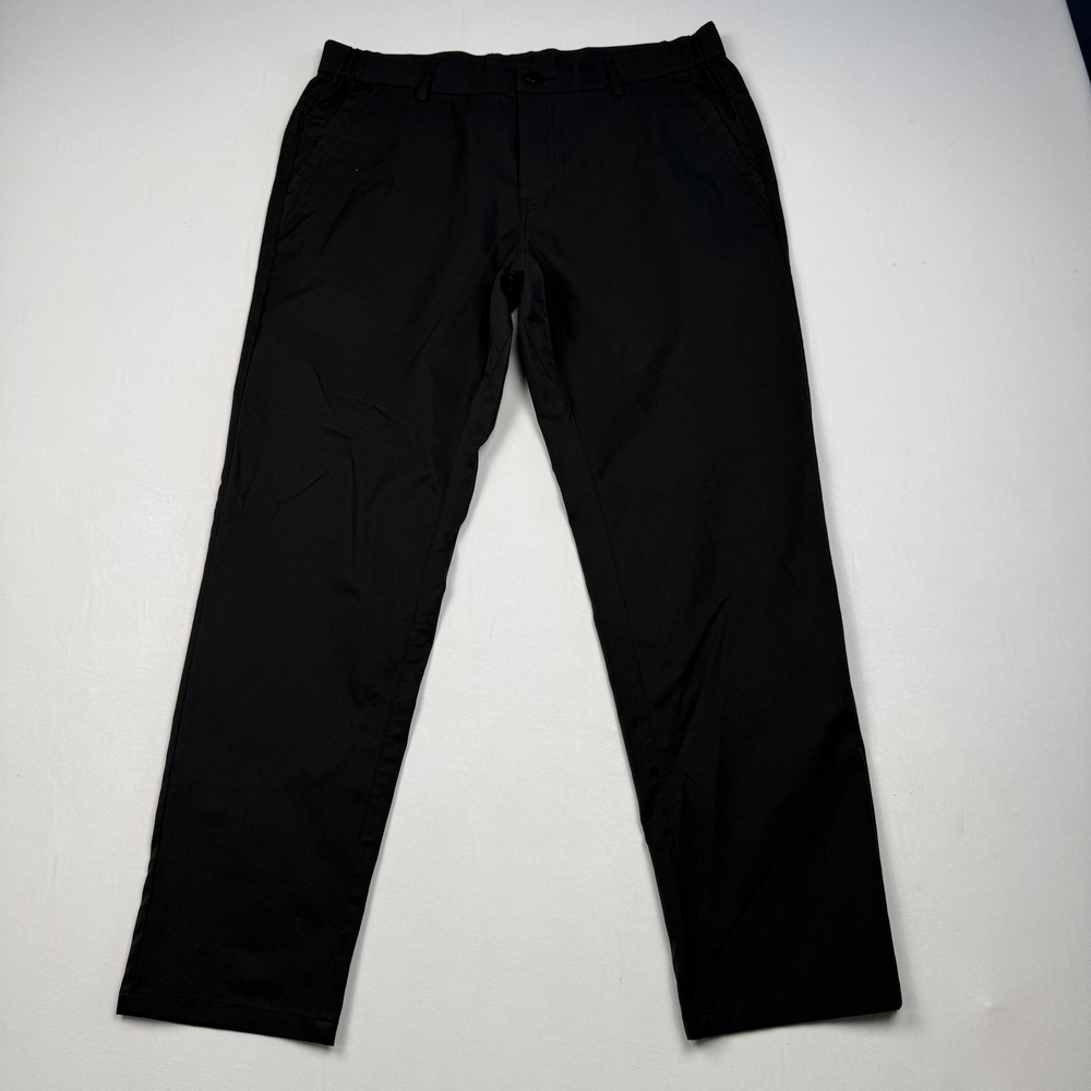 Jack Archer Pants Mens 33x28 Black Polyester Microfiber Chino Casual Travel - Picture 1 of 7